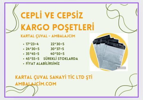 24*30+5 KARGO POŞETİ 100 ADET FİYATI